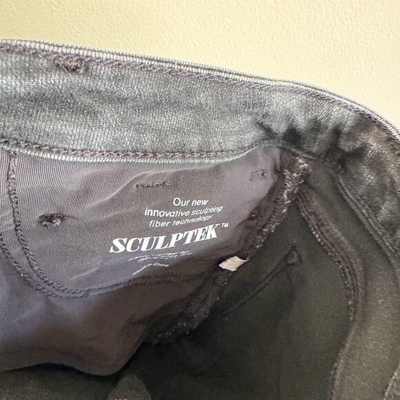 Athleta Black Grey Sculptek Skinny Jeans - Size 4 - Picture 5 of 7